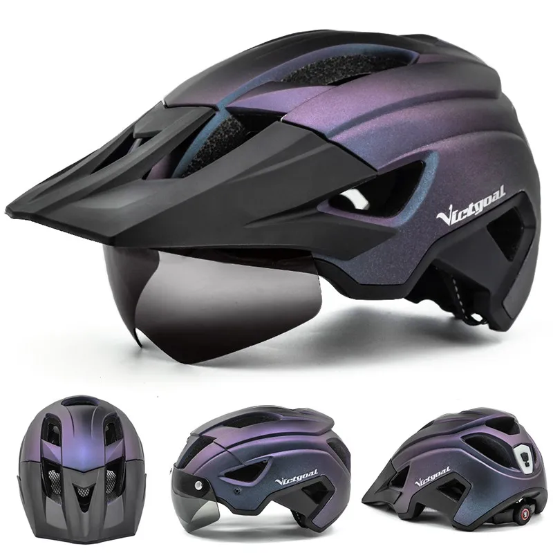 Achetez le VICTGOAL-Casque de vélo LED avec visière pare-soleil | Collection Casque Vélo Visiere – Image 5