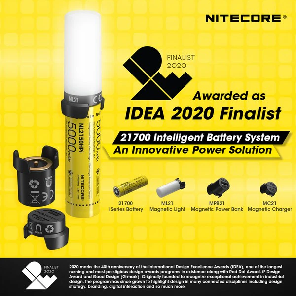 21700SET – Système intelligent Nitecore – 5000 mAh – powerbank + lanterne – Image 3