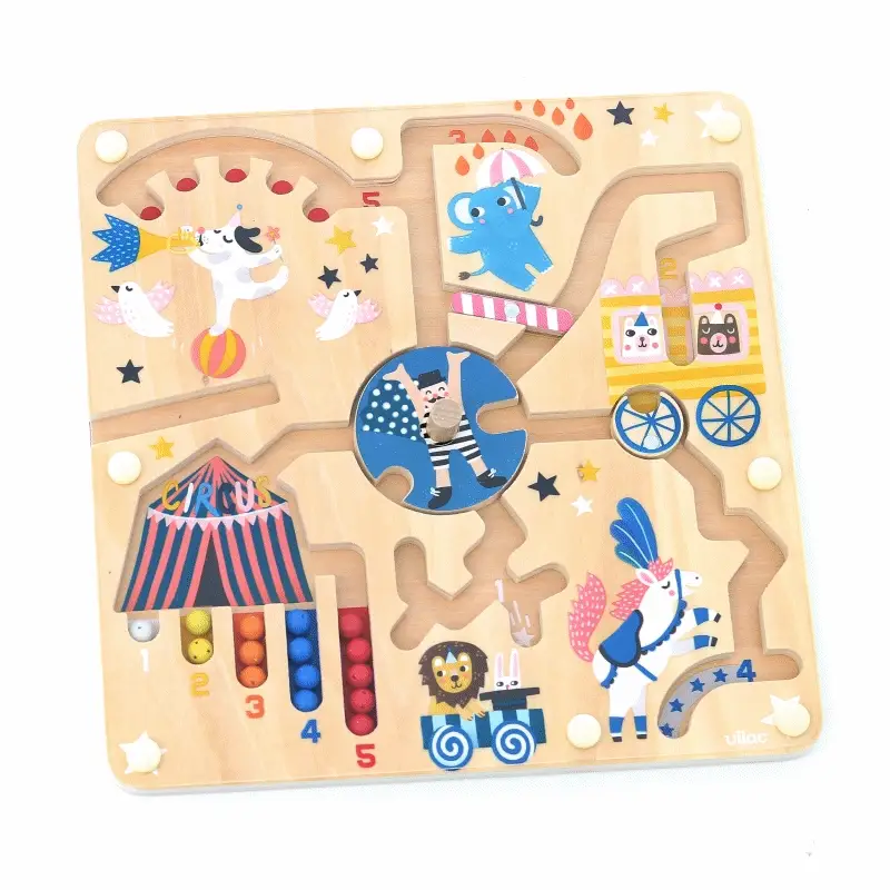 Labyrinthe magnétique enfant 2 ans en bois – Cirque VILAC – Image 7